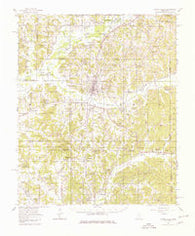 Water Valley Mississippi Historical topographic map, 1:62500 scale, 15 X 15 Minute, Year 1954