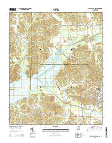 Water Valley West Mississippi Current topographic map, 1:24000 scale, 7.5 X 7.5 Minute, Year 2015