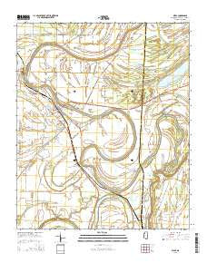 Webb Mississippi Current topographic map, 1:24000 scale, 7.5 X 7.5 Minute, Year 2015