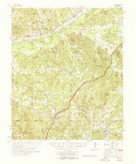 Weir Mississippi Historical topographic map, 1:62500 scale, 15 X 15 Minute, Year 1968