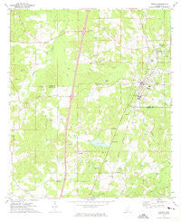 Wesson Mississippi Historical topographic map, 1:24000 scale, 7.5 X 7.5 Minute, Year 1972