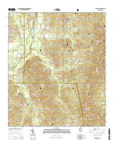 White Oak Mississippi Current topographic map, 1:24000 scale, 7.5 X 7.5 Minute, Year 2015