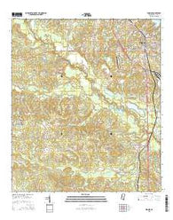 Wiggins Mississippi Current topographic map, 1:24000 scale, 7.5 X 7.5 Minute, Year 2015
