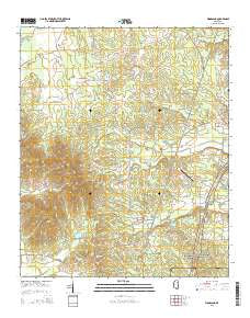 Woodland Mississippi Current topographic map, 1:24000 scale, 7.5 X 7.5 Minute, Year 2015