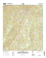Woodville Mississippi Current topographic map, 1:24000 scale, 7.5 X 7.5 Minute, Year 2015