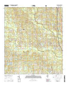 Wortham Mississippi Current topographic map, 1:24000 scale, 7.5 X 7.5 Minute, Year 2015