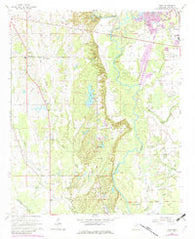 Wren Mississippi Historical topographic map, 1:24000 scale, 7.5 X 7.5 Minute, Year 1966
