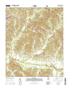 Yocona Mississippi Current topographic map, 1:24000 scale, 7.5 X 7.5 Minute, Year 2015