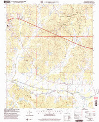 Yocona Mississippi Historical topographic map, 1:24000 scale, 7.5 X 7.5 Minute, Year 2000