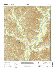 Zama Mississippi Current topographic map, 1:24000 scale, 7.5 X 7.5 Minute, Year 2015