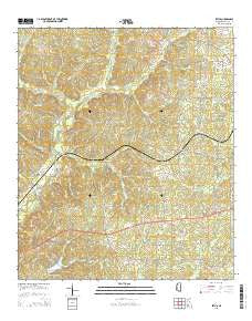 Zetus Mississippi Current topographic map, 1:24000 scale, 7.5 X 7.5 Minute, Year 2015