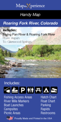 Buy map Roaring Fork/Frying Pan River, Colorado Fishing Map