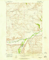 Absarokee Montana Historical topographic map, 1:24000 scale, 7.5 X 7.5 Minute, Year 1955