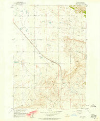 Acton Montana Historical topographic map, 1:24000 scale, 7.5 X 7.5 Minute, Year 1956
