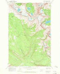 Ahern Pass Montana Historical topographic map, 1:24000 scale, 7.5 X 7.5 Minute, Year 1968