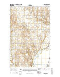 Alkali Coulee Montana Current topographic map, 1:24000 scale, 7.5 X 7.5 Minute, Year 2014