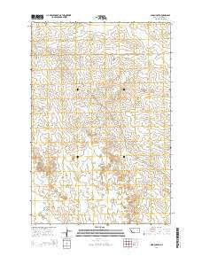 Alkali Creek Montana Current topographic map, 1:24000 scale, 7.5 X 7.5 Minute, Year 2014