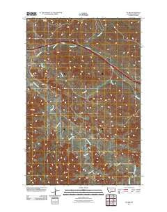 Allard Montana Historical topographic map, 1:24000 scale, 7.5 X 7.5 Minute, Year 2011