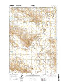 Alzada Montana Current topographic map, 1:24000 scale, 7.5 X 7.5 Minute, Year 2014
