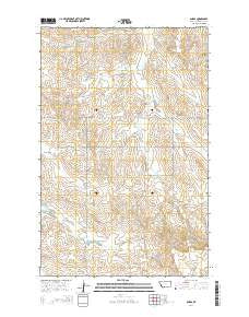 Andes Montana Current topographic map, 1:24000 scale, 7.5 X 7.5 Minute, Year 2014