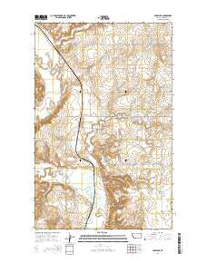 Antelope Montana Current topographic map, 1:24000 scale, 7.5 X 7.5 Minute, Year 2014