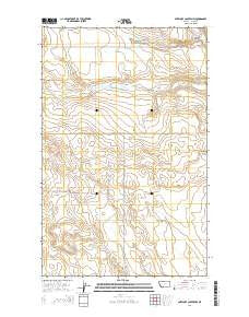 Antelope Coulee NW Montana Current topographic map, 1:24000 scale, 7.5 X 7.5 Minute, Year 2014