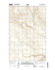 Antelope Coulee SW Montana Current topographic map, 1:24000 scale, 7.5 X 7.5 Minute, Year 2014
