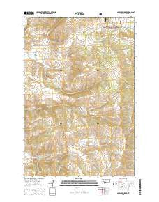 Antelope Creek Montana Current topographic map, 1:24000 scale, 7.5 X 7.5 Minute, Year 2014