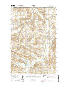 Antelope Creek Reservoir Montana Current topographic map, 1:24000 scale, 7.5 X 7.5 Minute, Year 2014