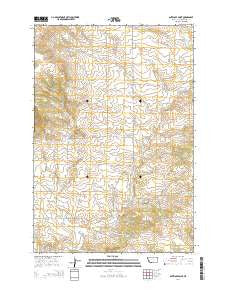 Antelope Point Montana Current topographic map, 1:24000 scale, 7.5 X 7.5 Minute, Year 2014