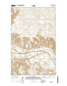 Archer Montana Current topographic map, 1:24000 scale, 7.5 X 7.5 Minute, Year 2014