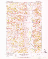 Ashland NE Montana Historical topographic map, 1:24000 scale, 7.5 X 7.5 Minute, Year 1966