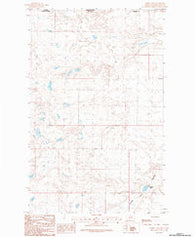 Aubrey Dam Montana Historical topographic map, 1:24000 scale, 7.5 X 7.5 Minute, Year 1984