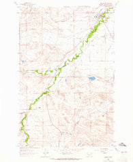 Augusta Montana Historical topographic map, 1:24000 scale, 7.5 X 7.5 Minute, Year 1963