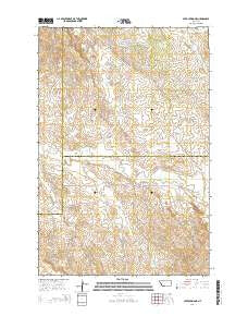 Ayer Spring NE Montana Current topographic map, 1:24000 scale, 7.5 X 7.5 Minute, Year 2014