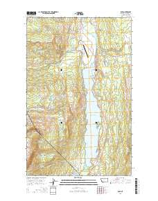 Babb Montana Current topographic map, 1:24000 scale, 7.5 X 7.5 Minute, Year 2014
