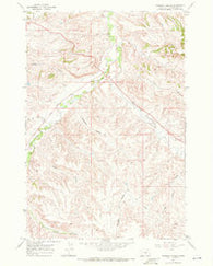 Badbaby Coulee Montana Historical topographic map, 1:24000 scale, 7.5 X 7.5 Minute, Year 1967
