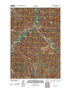 Badbaby Coulee Montana Historical topographic map, 1:24000 scale, 7.5 X 7.5 Minute, Year 2011