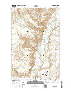 Badger Creek Montana Current topographic map, 1:24000 scale, 7.5 X 7.5 Minute, Year 2014