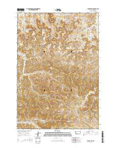 Badger Peak Montana Current topographic map, 1:24000 scale, 7.5 X 7.5 Minute, Year 2014