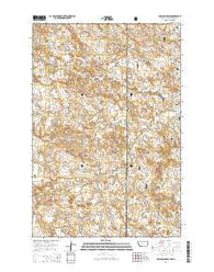 Badland Draw Montana Current topographic map, 1:24000 scale, 7.5 X 7.5 Minute, Year 2014