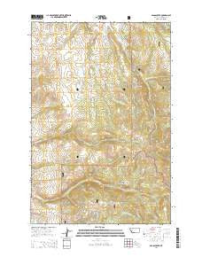 Baggs Creek Montana Current topographic map, 1:24000 scale, 7.5 X 7.5 Minute, Year 2014