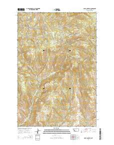 Bailey Mountain Montana Current topographic map, 1:24000 scale, 7.5 X 7.5 Minute, Year 2014