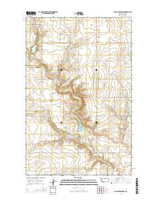 Bailey Reservoir Montana Current topographic map, 1:24000 scale, 7.5 X 7.5 Minute, Year 2014