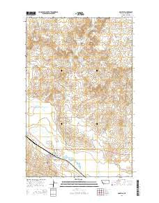 Bainville Montana Current topographic map, 1:24000 scale, 7.5 X 7.5 Minute, Year 2014