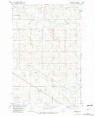 Baker NW Montana Historical topographic map, 1:24000 scale, 7.5 X 7.5 Minute, Year 1981