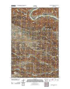 Baker Monument Montana Historical topographic map, 1:24000 scale, 7.5 X 7.5 Minute, Year 2011