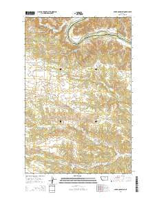 Baker Monument Montana Current topographic map, 1:24000 scale, 7.5 X 7.5 Minute, Year 2014