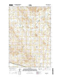 Baker NE Montana Current topographic map, 1:24000 scale, 7.5 X 7.5 Minute, Year 2014