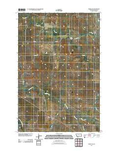 Baker NW Montana Historical topographic map, 1:24000 scale, 7.5 X 7.5 Minute, Year 2011
